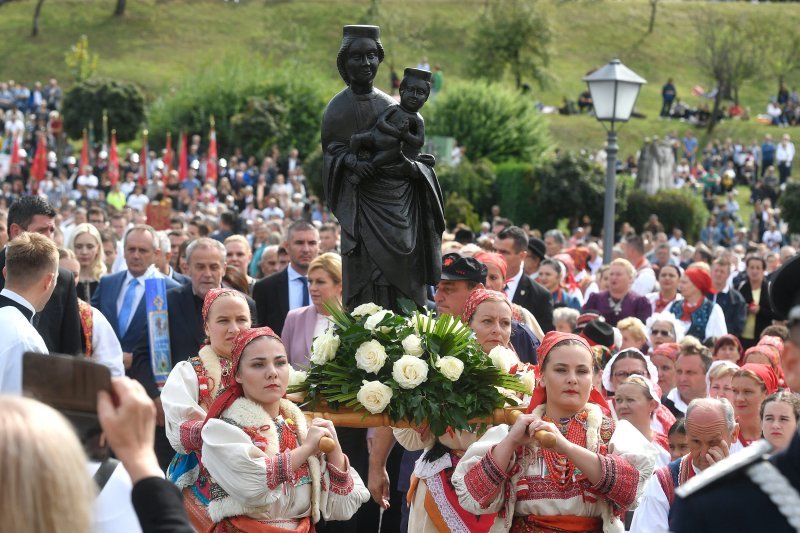 Marija Bistrica: Predsjednica Grabar-Kitarović prisustvovala obilježavanju blagdana Male Gospe