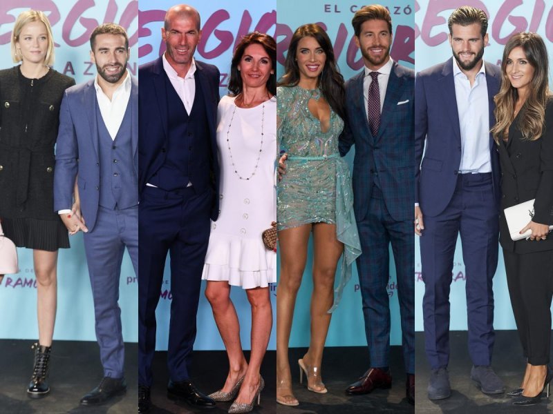 Vikika Costa i Javier Menendez; Veronique i Zinedine Zidane; Sergio Ramos i Pilar Rubio; Nacho Fernandez i Maria Cortes