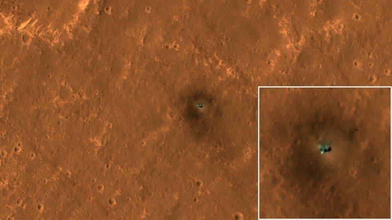 Hirise baca pogled na InSight