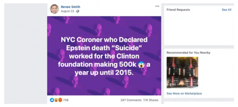 'Njujorški mrtvozornik koji je smrt Jeffreyja Epsteina proglasio samoubojstvom, zarađivao je pola milijuna dolara godišnje radeći za Zakladu Clinton'