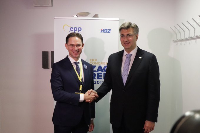 Andrej Plenković i Jyrkia Katainen, potpredsjednik Europske komisije