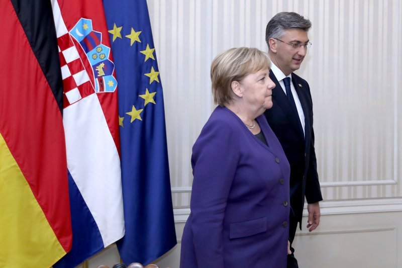 Angela Merkel i Andrej Plenković u Banskim dvorima