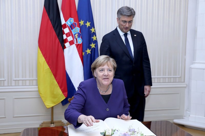 Angela Merkel i Andrej Plenković u Banskim dvorima