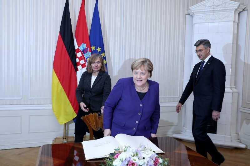 Angela Merkel i Andrej Plenković u Banskim dvorima