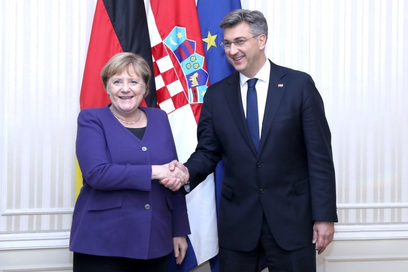 Angela Merkel i Andrej Plenković u Banskim dvorima