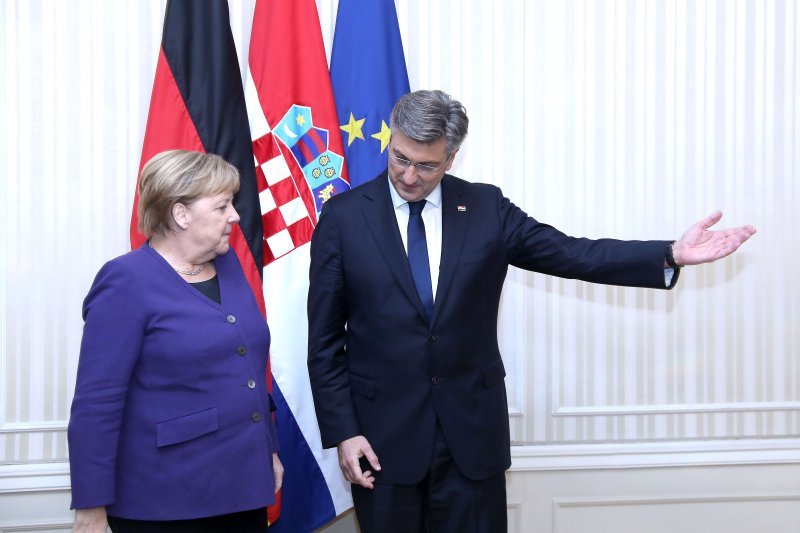 Angela Merkel i Andrej Plenković u Banskim dvorima