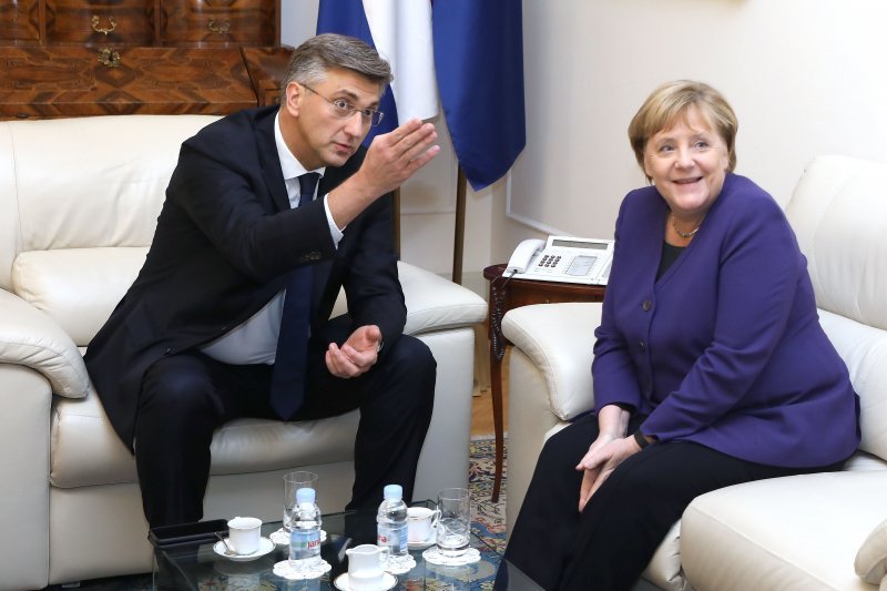 Angela Merkel i Andrej Plenković u Banskim dvorima