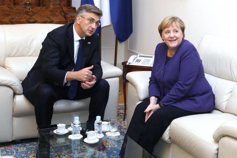 Angela Merkel i Andrej Plenković u Banskim dvorima