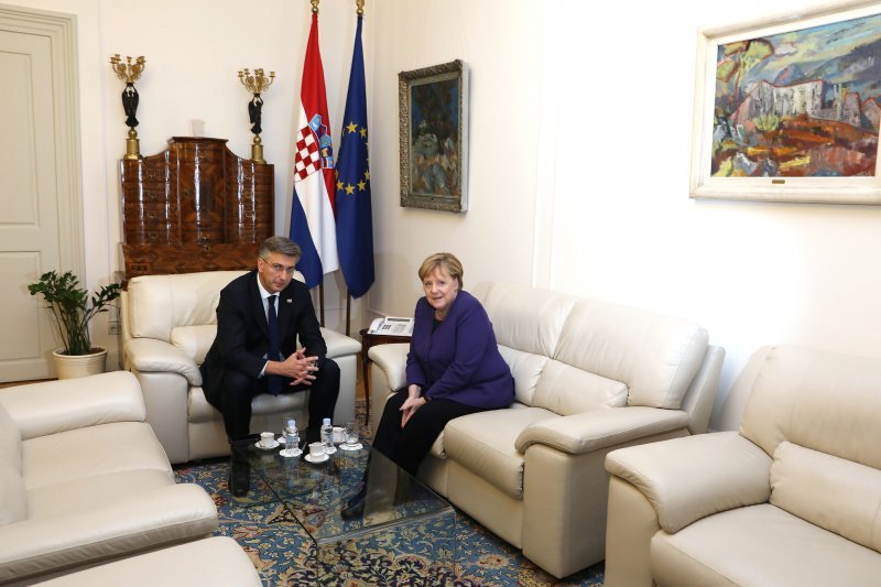 Angela Merkel i Andrej Plenković u Banskim dvorima