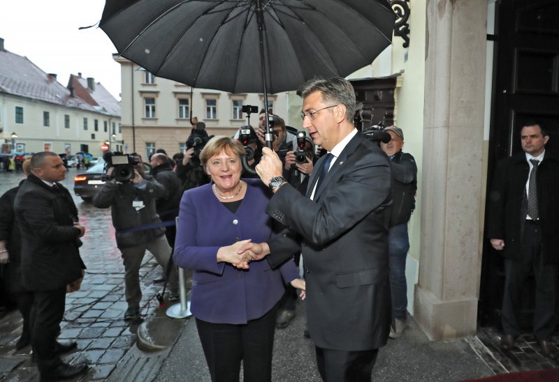 Angela Merkel i Andrej Plenković u Banskim dvorima