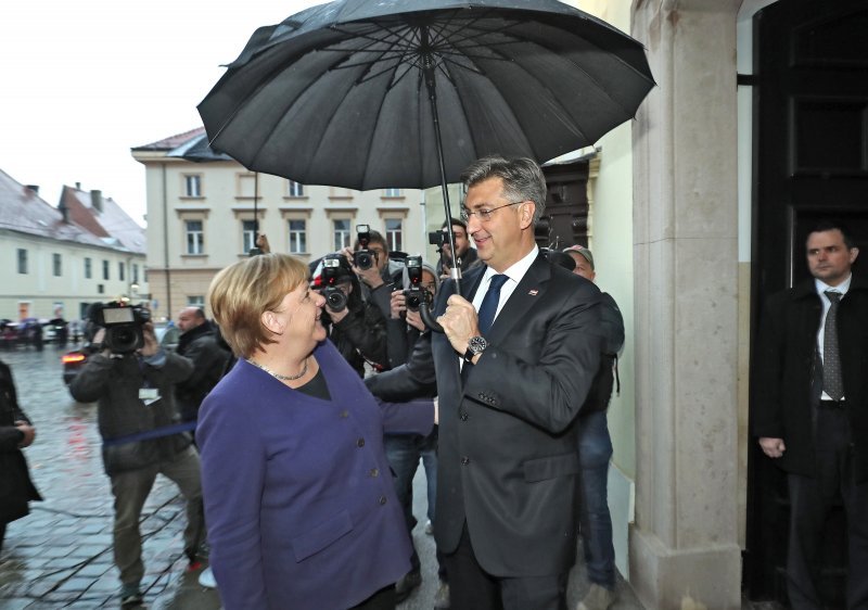 Angela Merkel i Andrej Plenković u Banskim dvorima