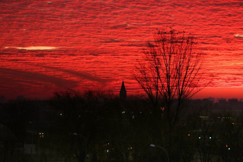 Izlazak sunca u Zagrebu posljednjeg dana 2019.