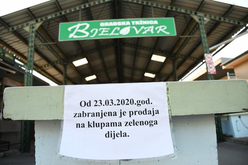 Zbog zaštite od koronavirusa zatvorena Gradska tržnica u Bjelovaru