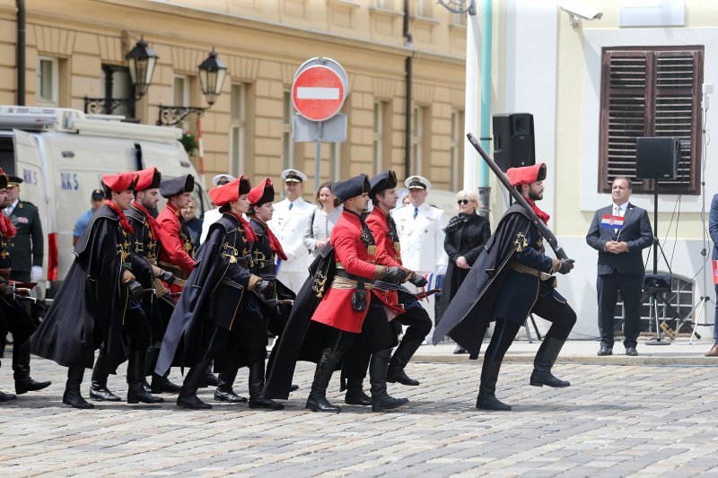 Zagreb: Svečano obilježavanje Dana državnosti na Trgu svetog Marka