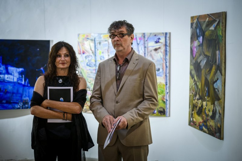 Otvorenje izložbe slikara Bojana Šumonje u Galeriji Sv. Krševan