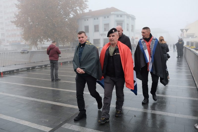 Okupljanje prije početka Kolone sjećanja u Vukovaru
