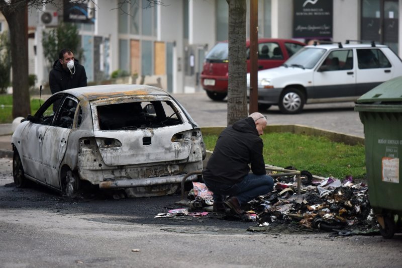 Požar kontejnera za smeće u Zadru