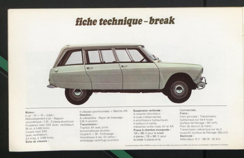 Citroën Ami 6 Break - brošura