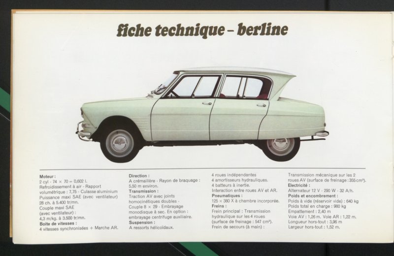 Citroën Ami 6 Berline: brošura