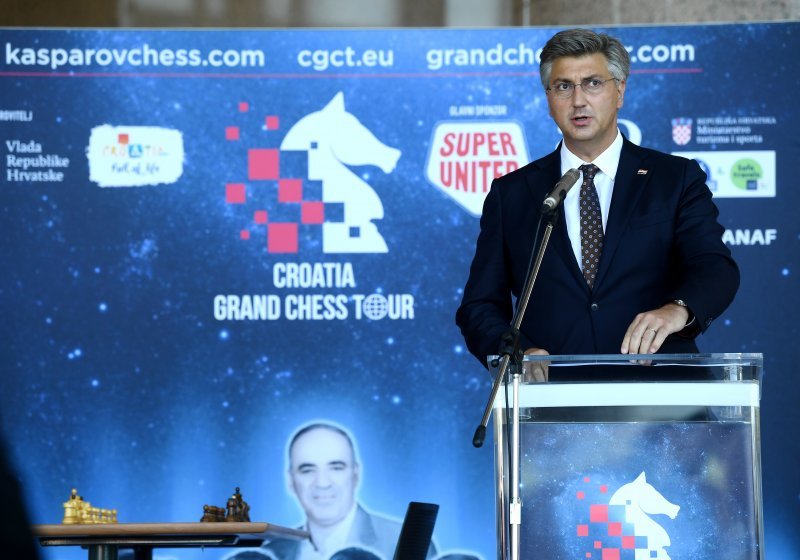 Andrej Plenković u NSK otvorio šahovski turnir Croatia Grand Chess Tour