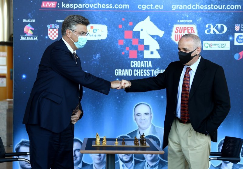 Andrej Plenković u NSK otvorio šahovski turnir Croatia Grand Chess Tour