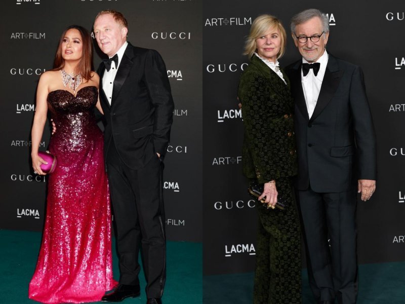 Salma Hayek i Francois Pinault, Kate Capshaw i Steven Spielberg