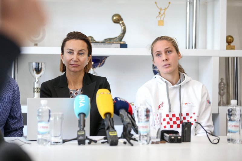 Iva Majoli i Tara Wurth na konferenciji teniske reprezentacije