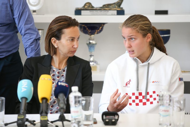 Iva Majoli i Tara Wurth na konferenciji teniske reprezentacije