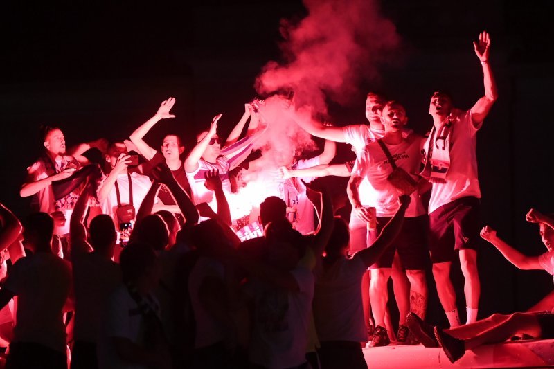 Slavlje na Rivi nakon pobjede Hajduka