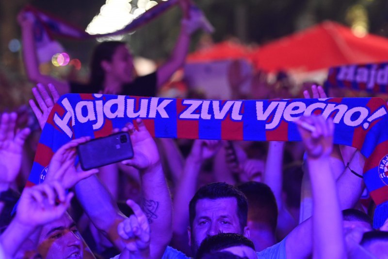 Slavlje na Rivi nakon pobjede Hajduka