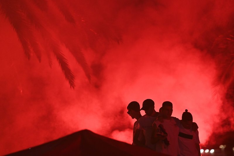 Slavlje na Rivi nakon pobjede Hajduka