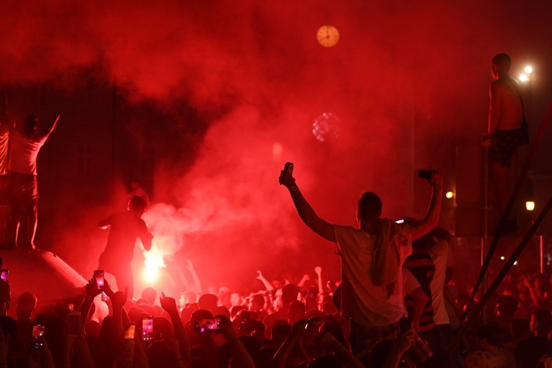 Slavlje na Rivi nakon pobjede Hajduka