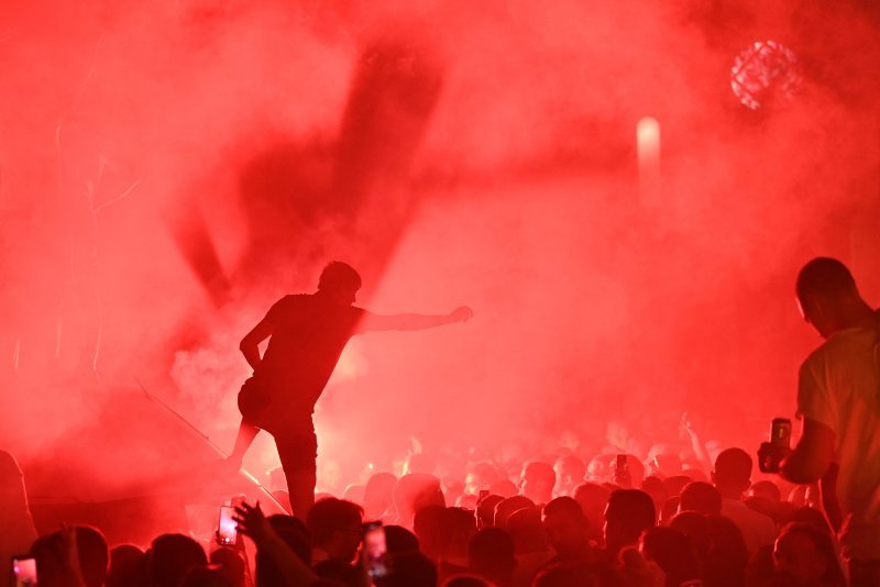 Slavlje na Rivi nakon pobjede Hajduka