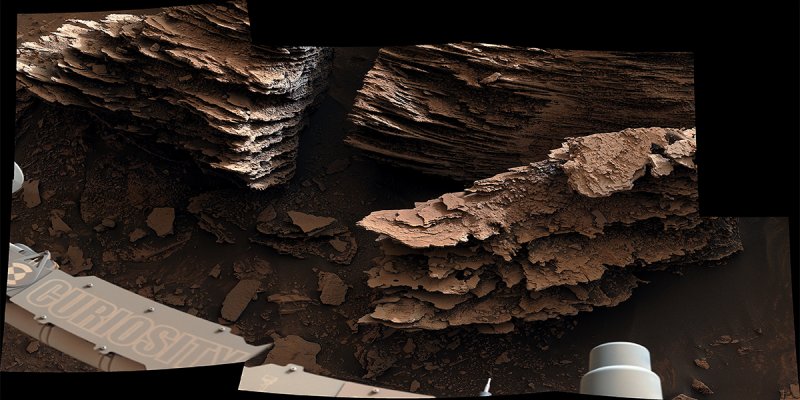 Curiosityjev pogled na neobične pahuljaste stijene