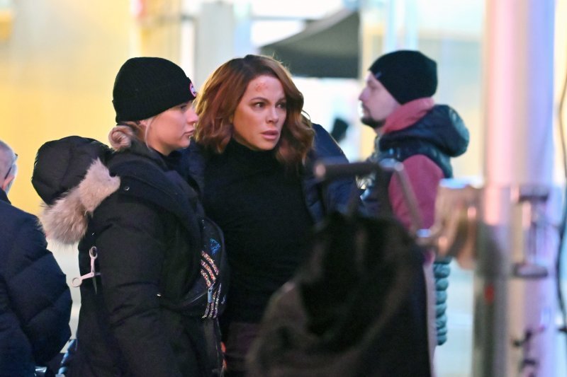 Kate Beckinsale na setu filma 'Canary Black'