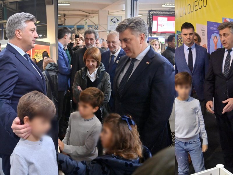 Andrej Plenković s djecom na Interliberu