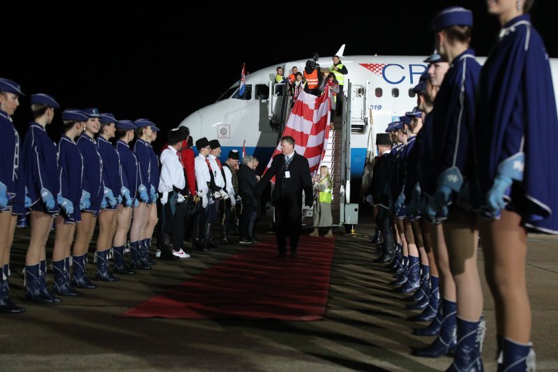 Dolazak Vatrenih na zagrebački aerodrom