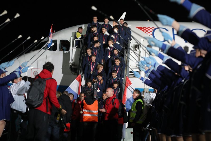 Dolazak Vatrenih na zagrebački aerodrom