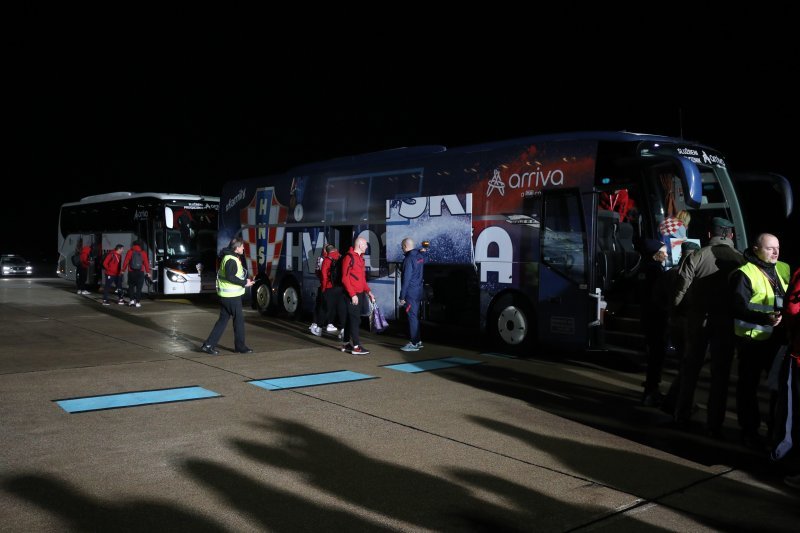 Dolazak Vatrenih na zagrebački aerodrom