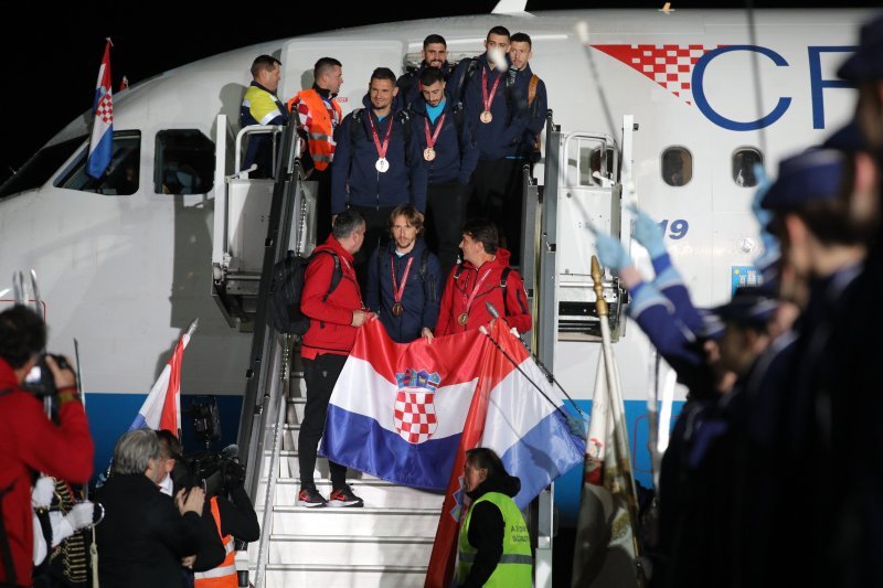 Dolazak Vatrenih na zagrebački aerodrom