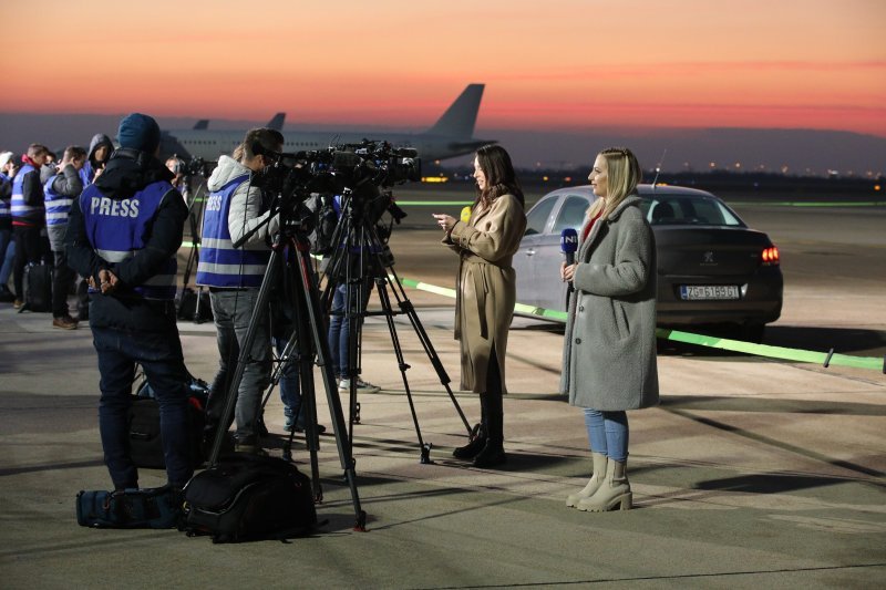 Dolazak Vatrenih na zagrebački aerodrom