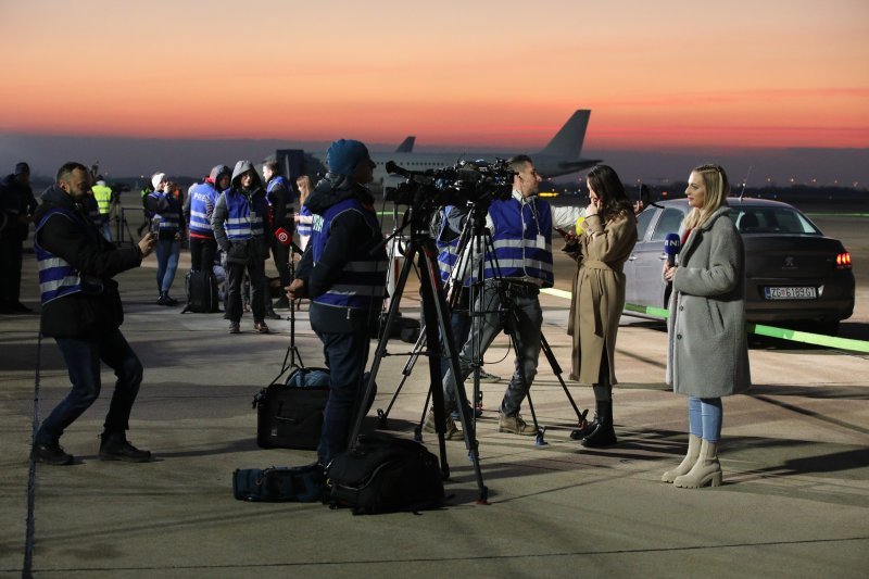 Dolazak Vatrenih na zagrebački aerodrom