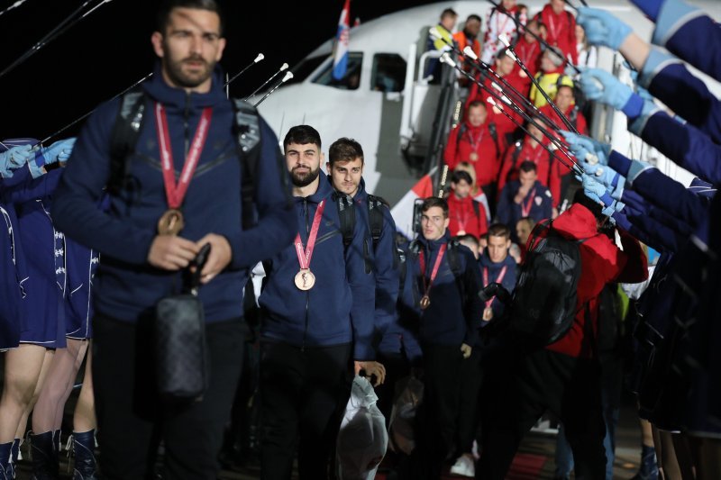 Dolazak Vatrenih na zagrebački aerodrom