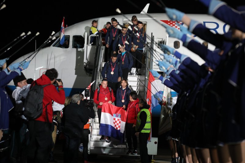 Dolazak Vatrenih na zagrebački aerodrom