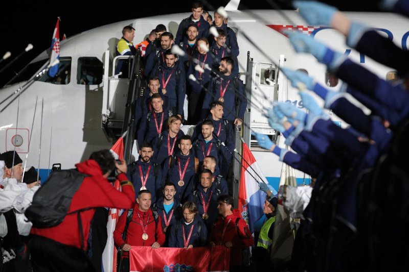 Dolazak Vatrenih na zagrebački aerodrom