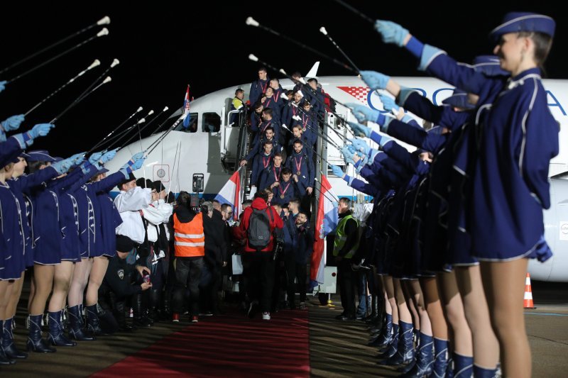 Dolazak Vatrenih na zagrebački aerodrom