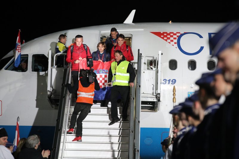 Dolazak Vatrenih na zagrebački aerodrom