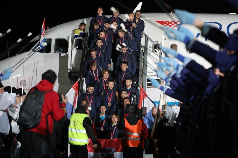 Dolazak Vatrenih na zagrebački aerodrom