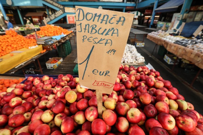 Cijene u eurima na tržnicama diljem Hrvatske