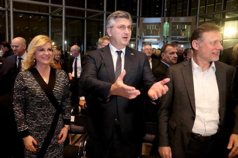 Kolinda Grabar Kitarović, Andrej Plenković i Gordan Jandroković